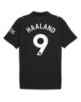Manchester City Erling Haaland #9 Maglia Gara Trasferta Repliche 2025-26 Maniche Corte